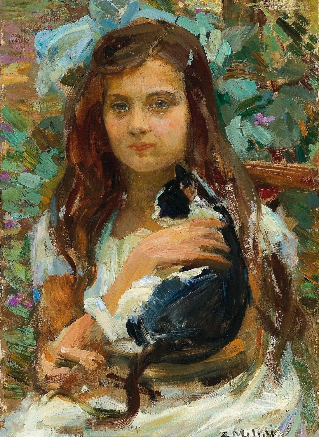 Ritratto di ragazza con gatto